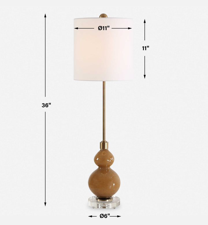 Uttermost Sienna Caramel Glass Buffet Lamp