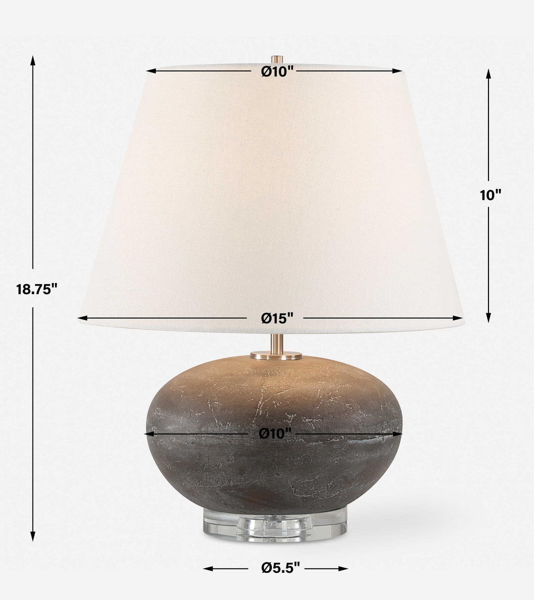 Uttermost Beckley Gray Stone Table Lamp