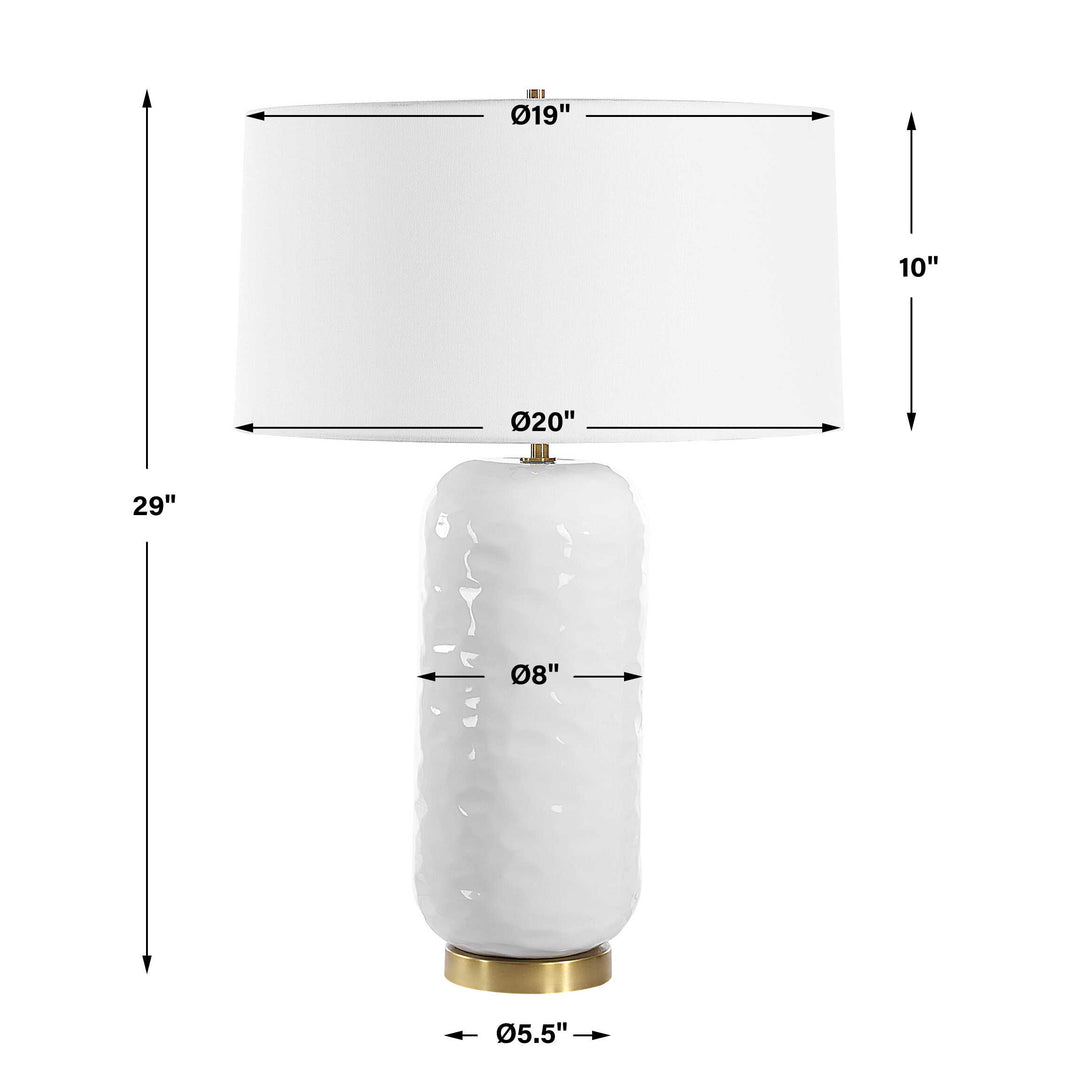 Uttermost Iona White Glaze Table Lamp