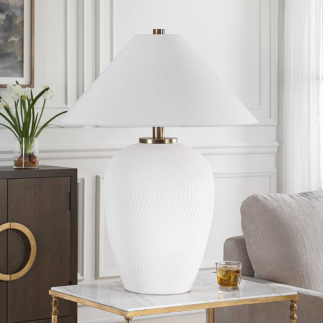 Uttermost Merriton Matt White Table Lamp