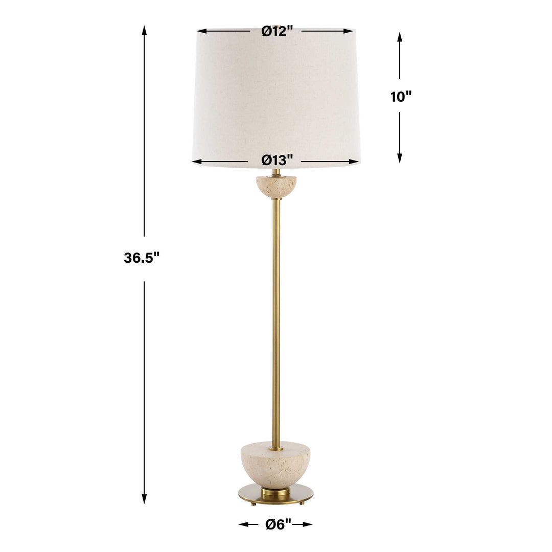 Uttermost Hemisphere Brass Buffet Lamp