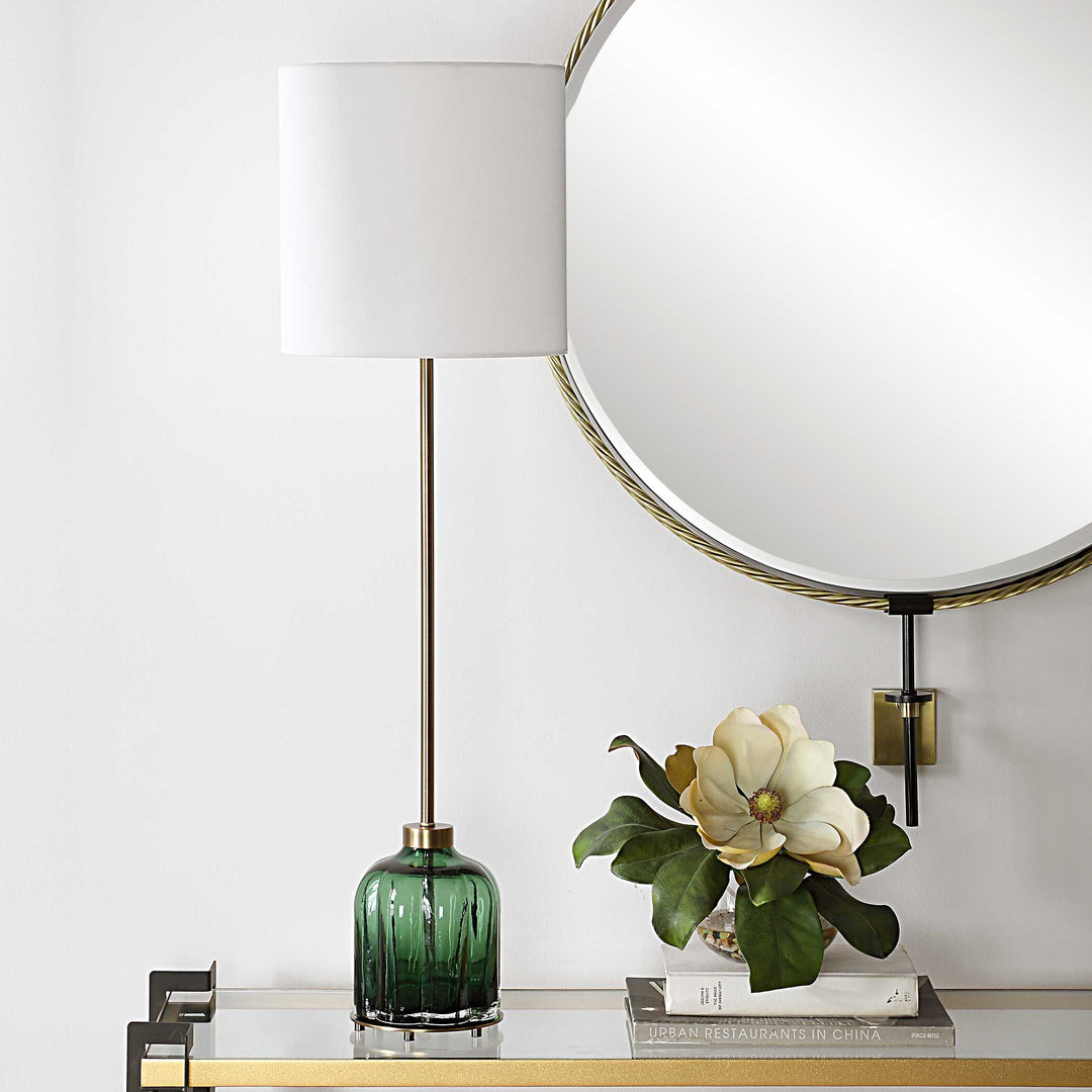 Uttermost Lois Green Glass Buffet Lamp