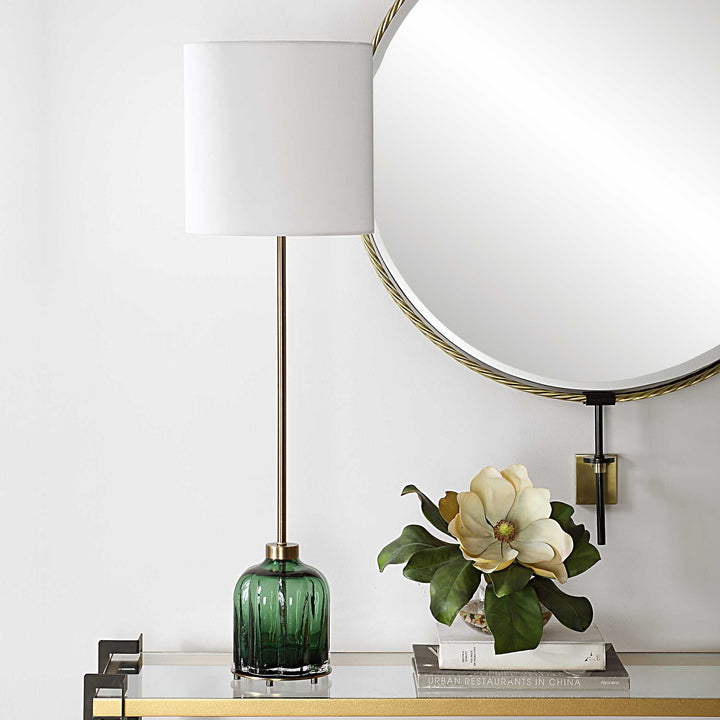 Uttermost Lois Green Glass Buffet Lamp