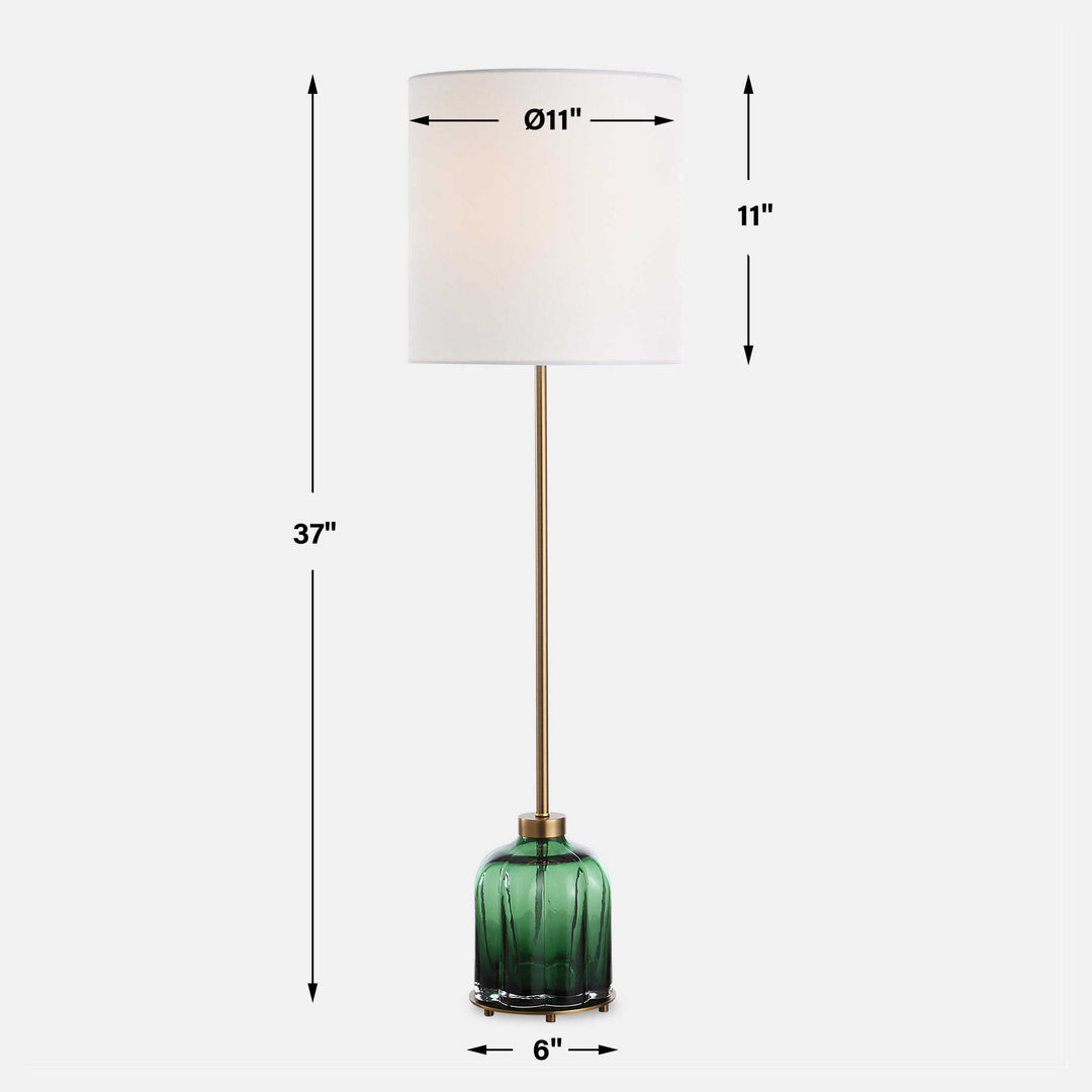 Uttermost Lois Green Glass Buffet Lamp