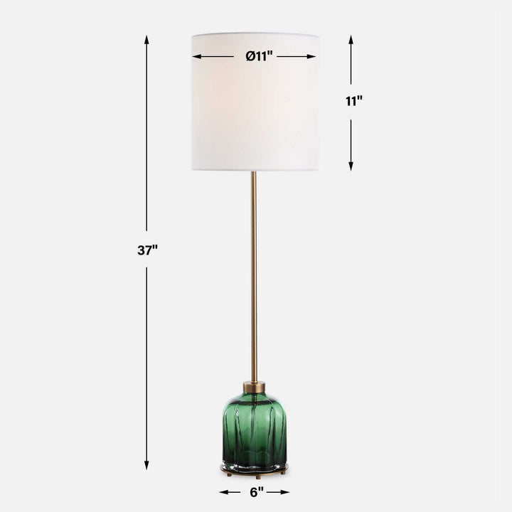 Uttermost Lois Green Glass Buffet Lamp