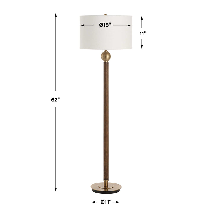 Uttermost Keros Dark Oak Floor Lamp