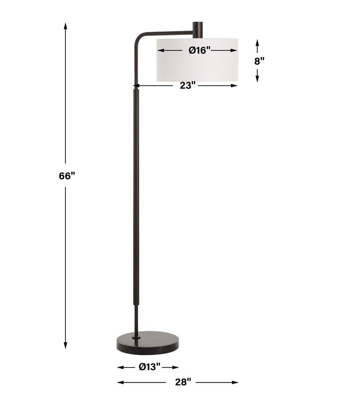 Uttermost Richie Black Floor Lamp