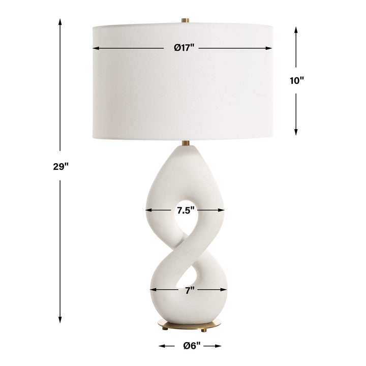 Uttermost Meridian Ivory Stone Table Lamp
