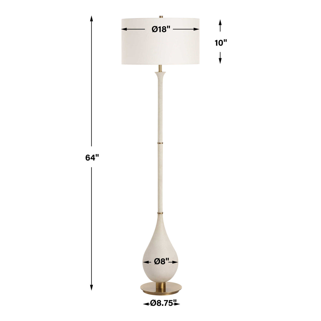 Uttermost Dewdrop Ivory Floor Lamp