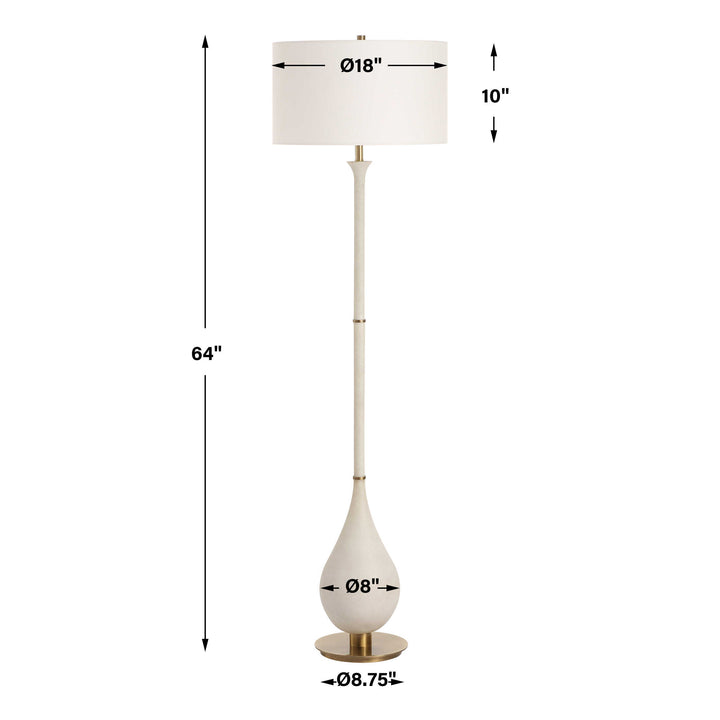 Uttermost Dewdrop Ivory Floor Lamp