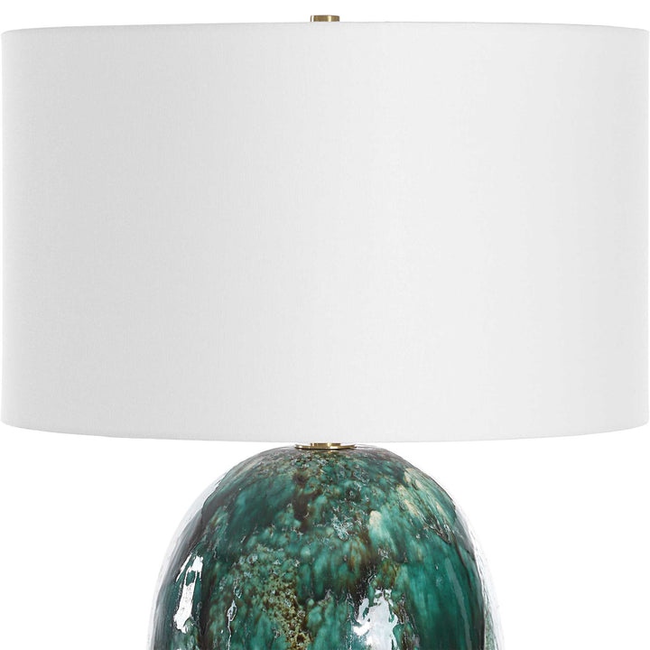 Uttermost Ceralene Green Table Lamp