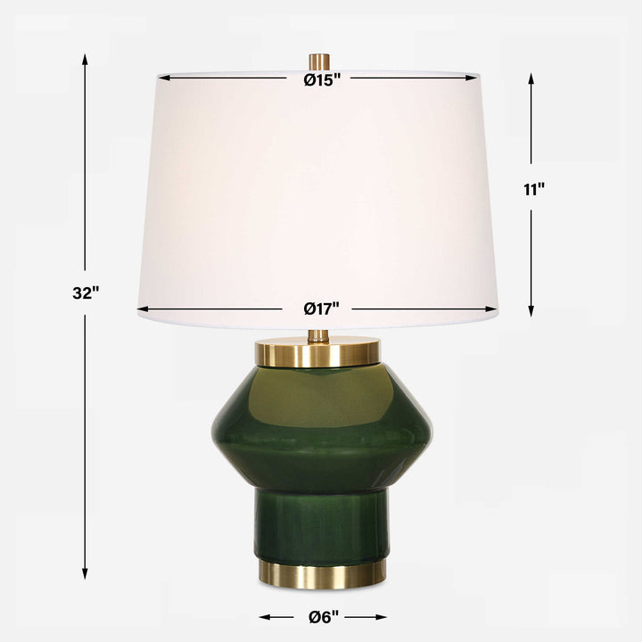 Uttermost Tayson Jade Green Table Lamp