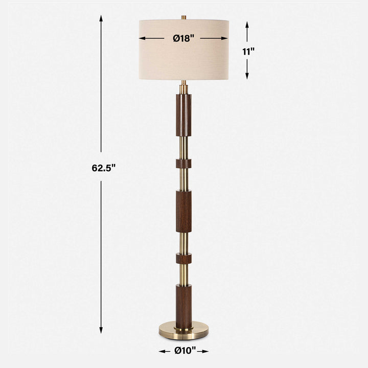 Uttermost Stacked Wooden Floor Lamp
