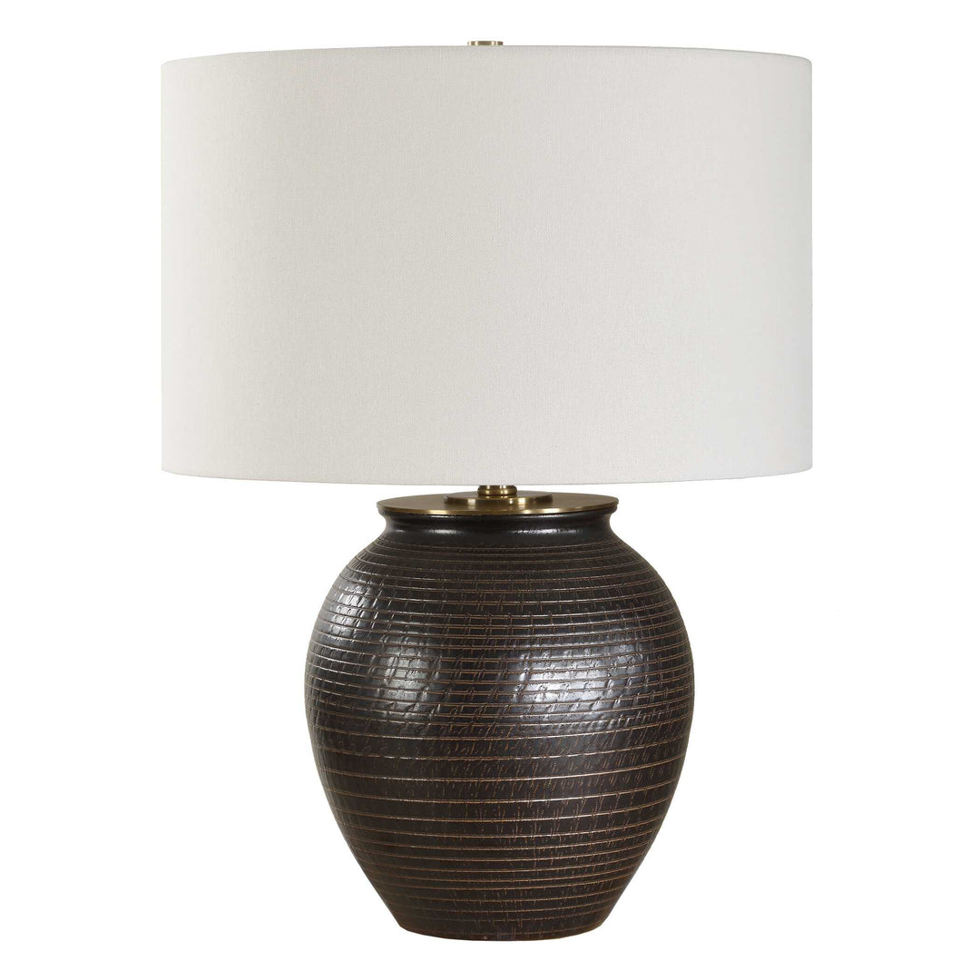 Uttermost Hawkins Bronze Ribbed Table Lamp
