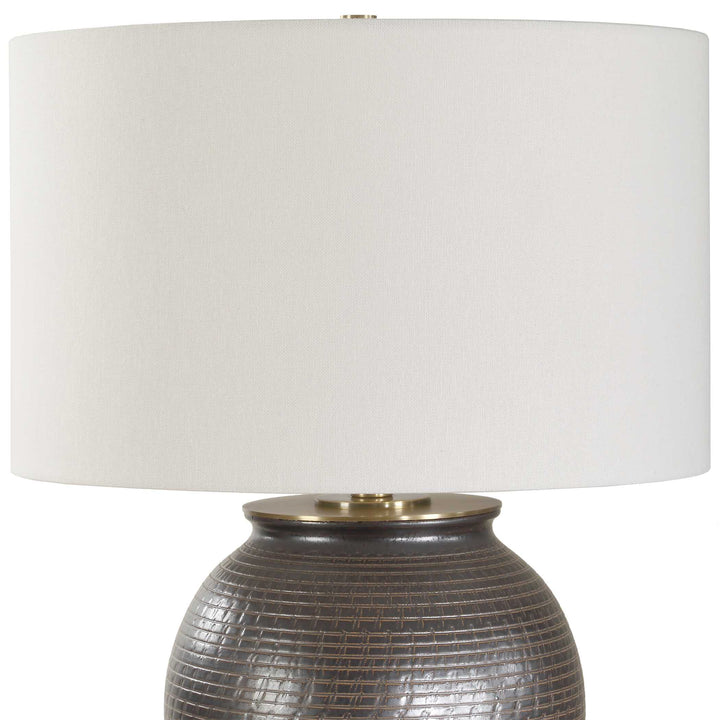 Uttermost Hawkins Bronze Ribbed Table Lamp