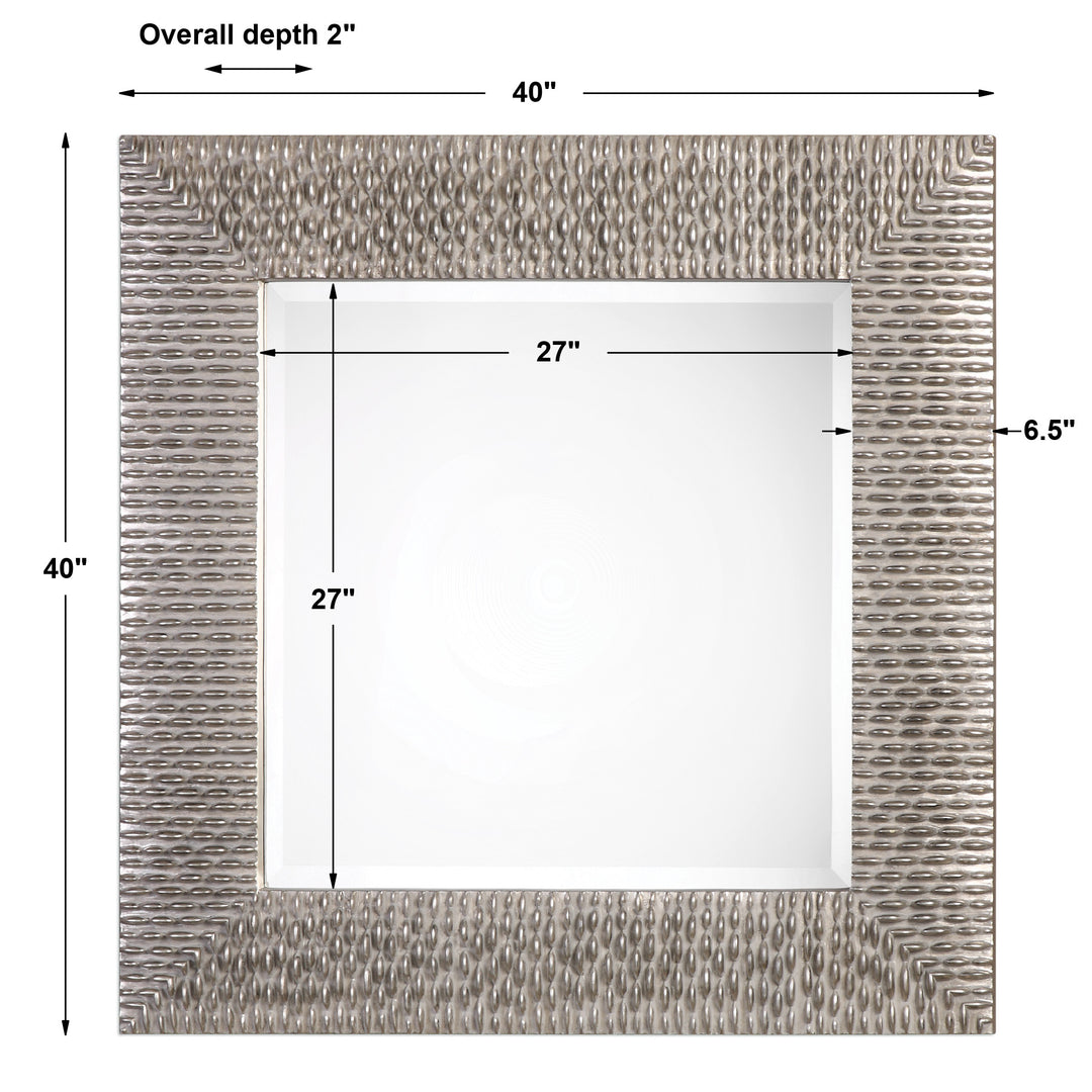 Uttermost Cressida Distressed Silver Square Mirror