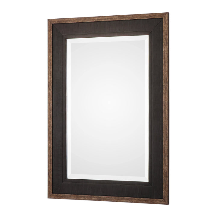 Uttermost Staveley Rustic Black Mirror