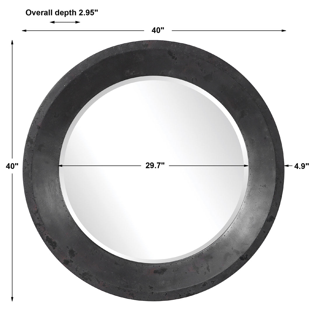 Uttermost Frazier Round Industrial Mirror