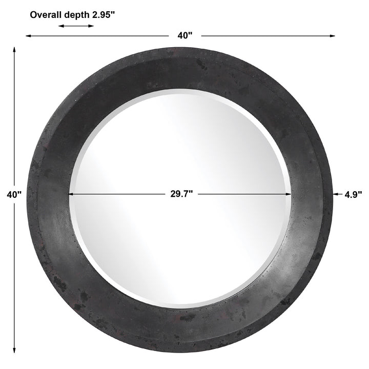 Uttermost Frazier Round Industrial Mirror