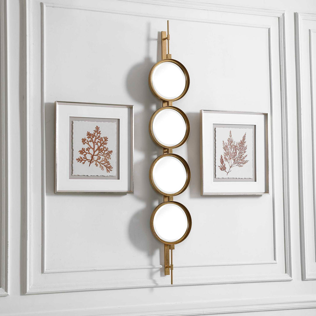 Uttermost Button Gold Mirror