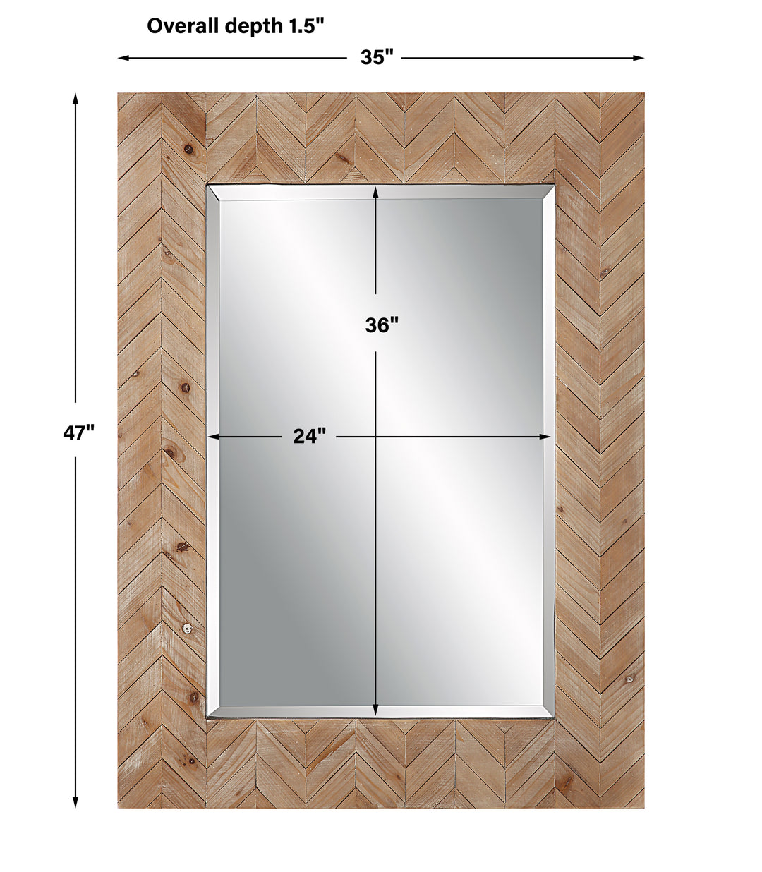 Uttermost Demetria Wooden Mirror, Small