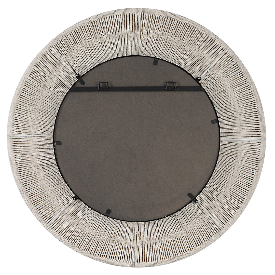 Uttermost Sailor's Knot White Small Round Mirror