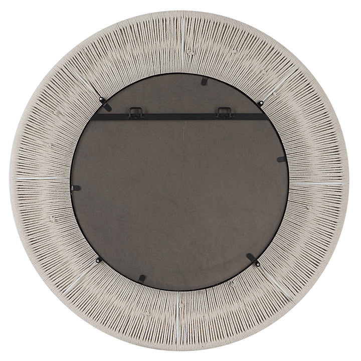 Uttermost Sailor's Knot White Small Round Mirror