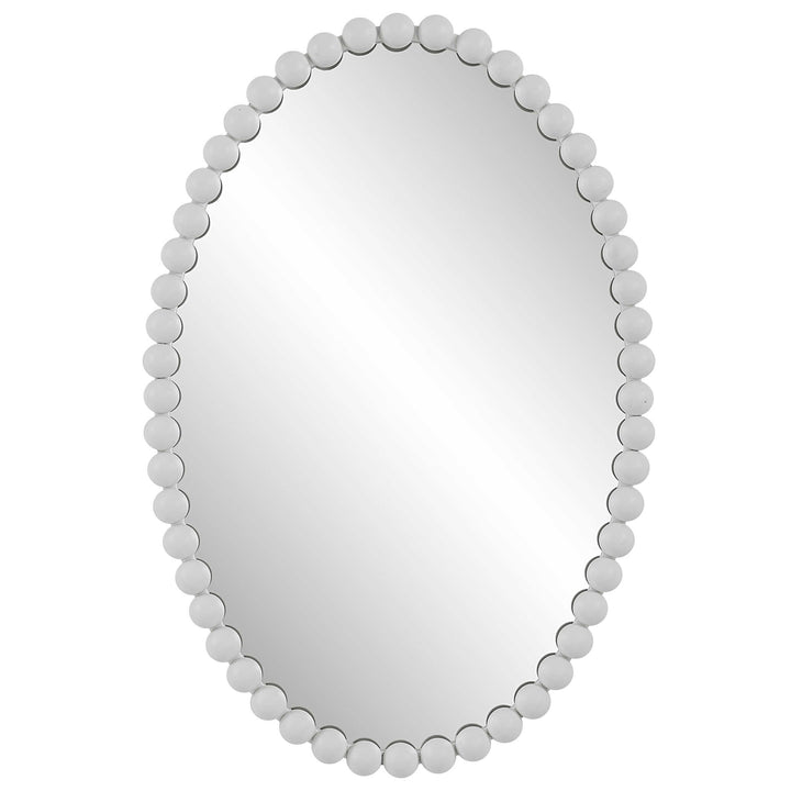 Uttermost Serna White Oval Mirror