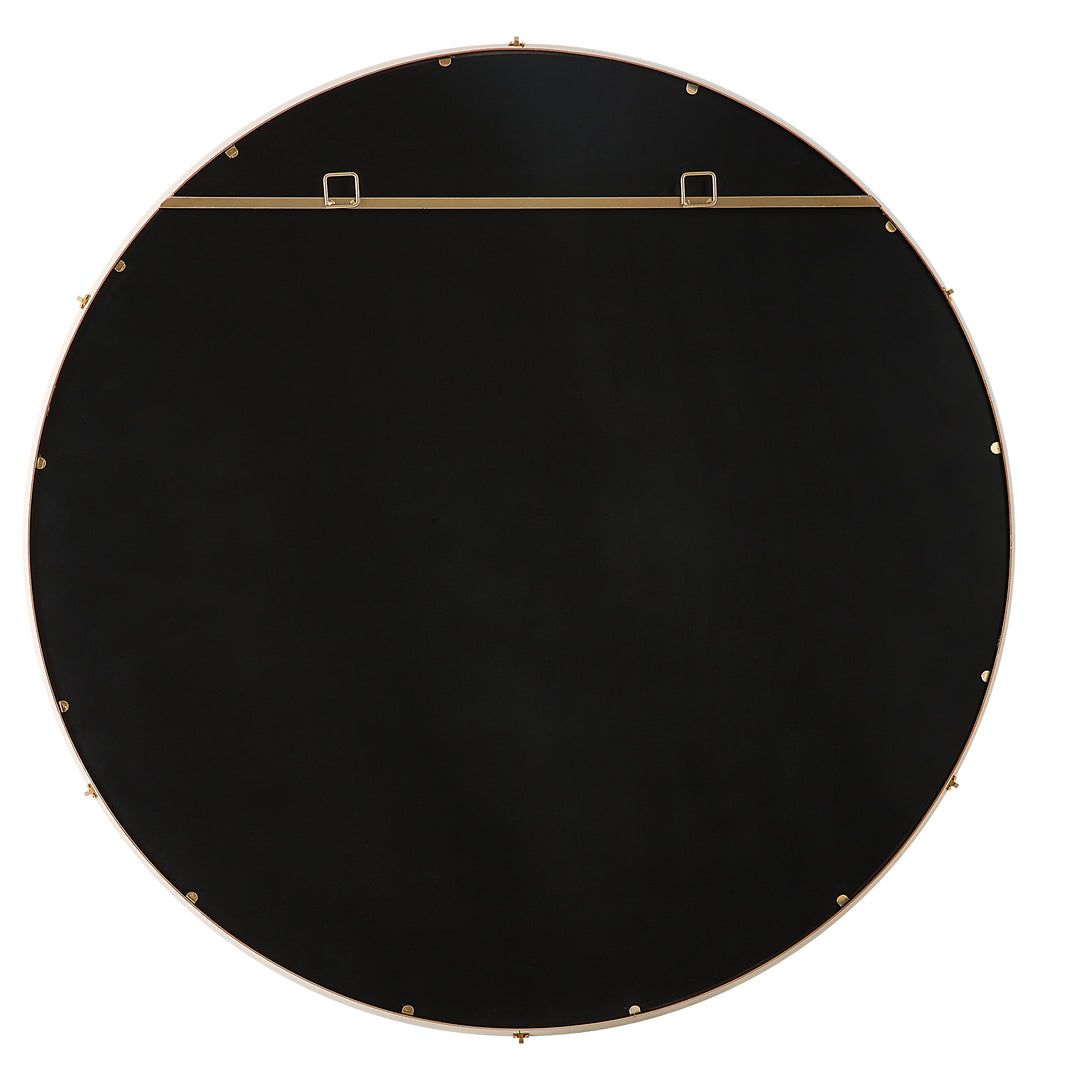 Uttermost Ranchero White Round Mirror