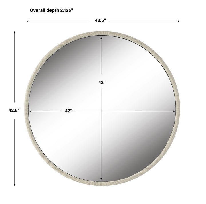 Uttermost Ranchero White Round Mirror