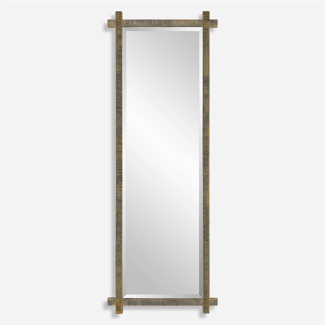 Uttermost Abanu Ribbed Gold Dressing Mirror