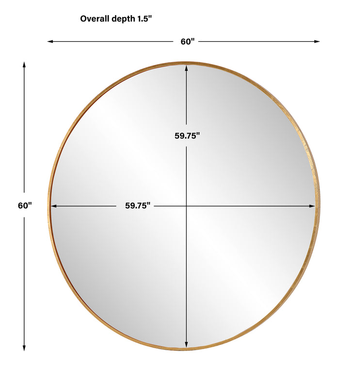 Uttermost Junius Large Gold Round Mirror