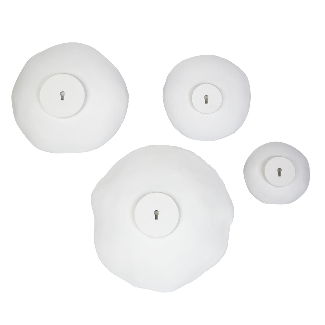 Uttermost Lucky Coins White Metal Wall Bowls Set/4