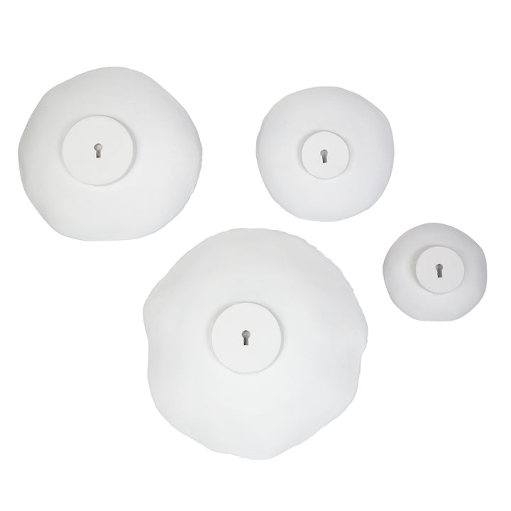Uttermost Lucky Coins White Metal Wall Bowls Set/4
