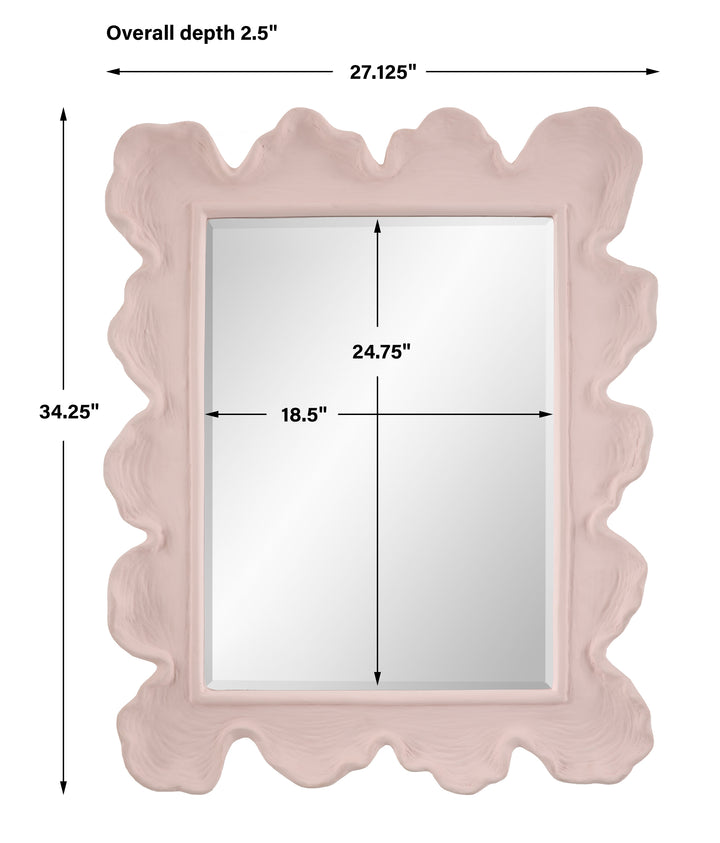 Uttermost Sea Coral Pink Mirror