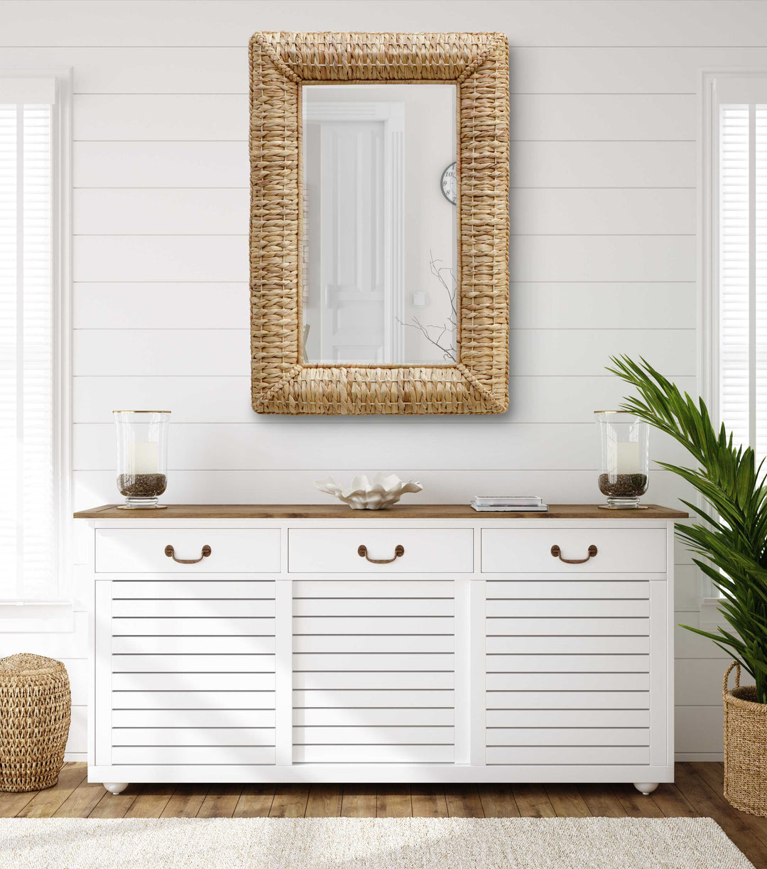 Uttermost Twisted Seagrass Rectangle Mirror