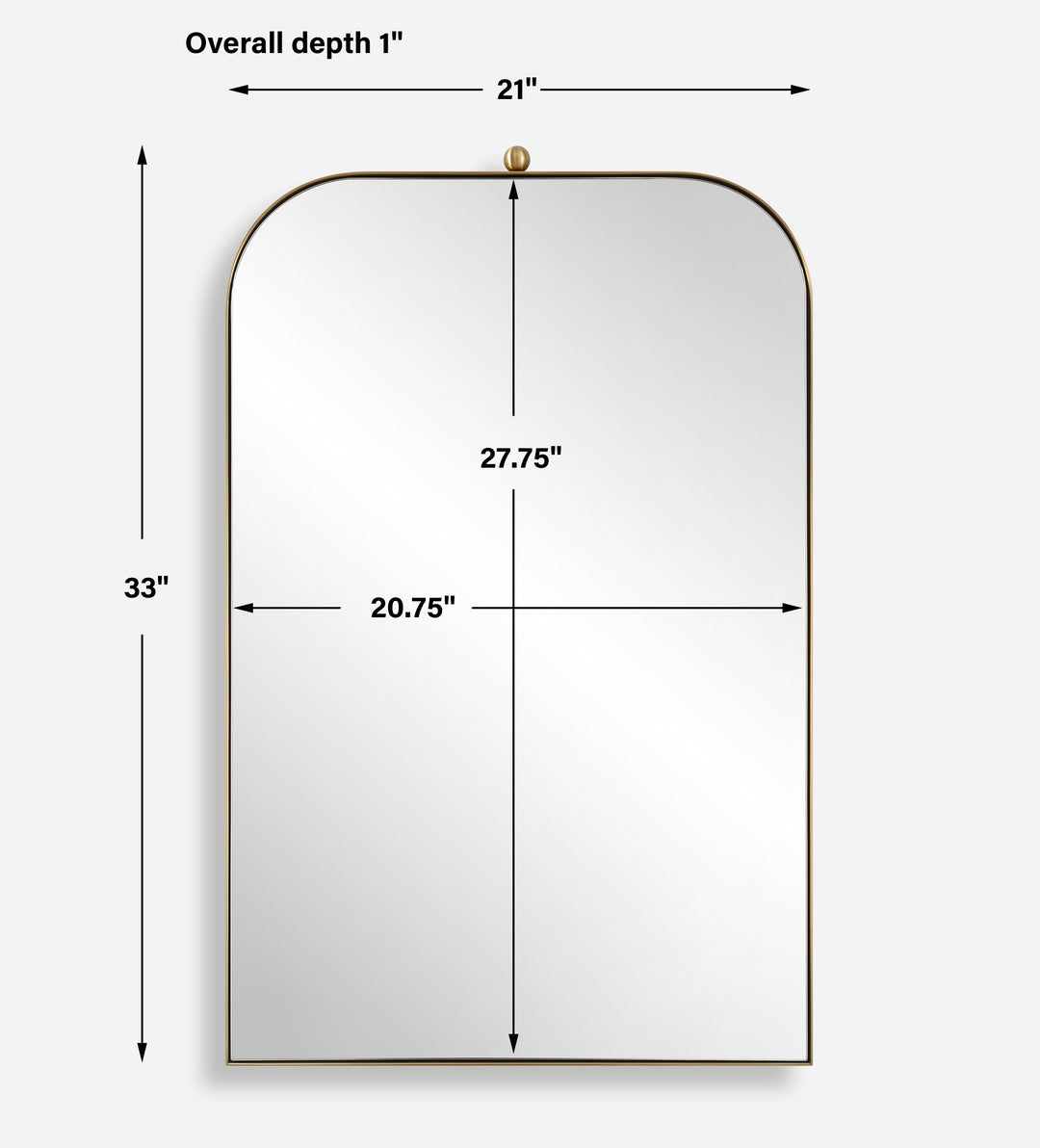 Uttermost Cassidy Brass Arch Mirror