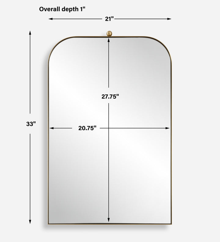 Uttermost Cassidy Brass Arch Mirror