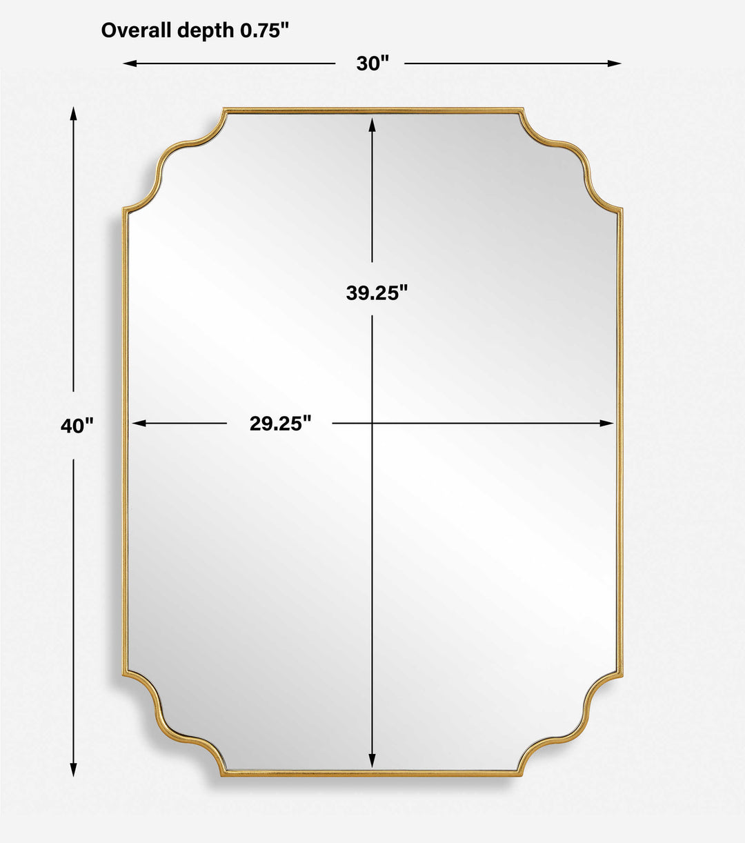 Uttermost Lennyn Gold Vanity Mirror