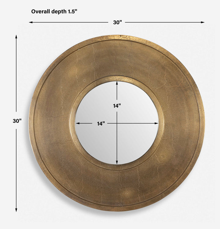 Uttermost Axel Round Brass Mirror
