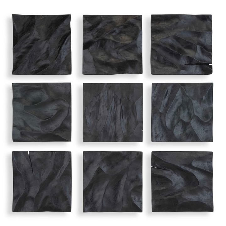 Uttermost Malosi Black Wood Wall Decor Set/9