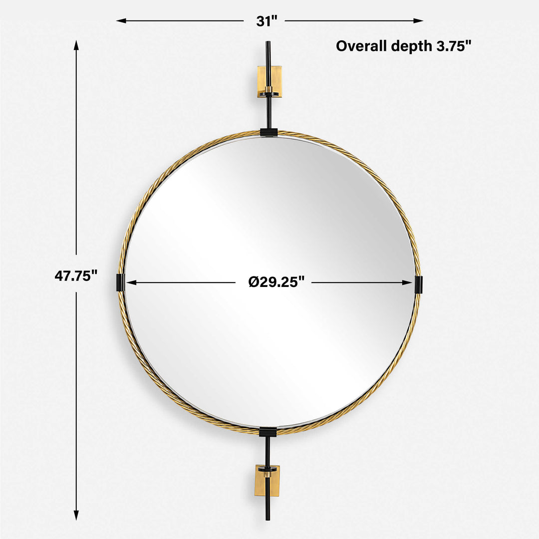 Uttermost Guardrail Round Mirror