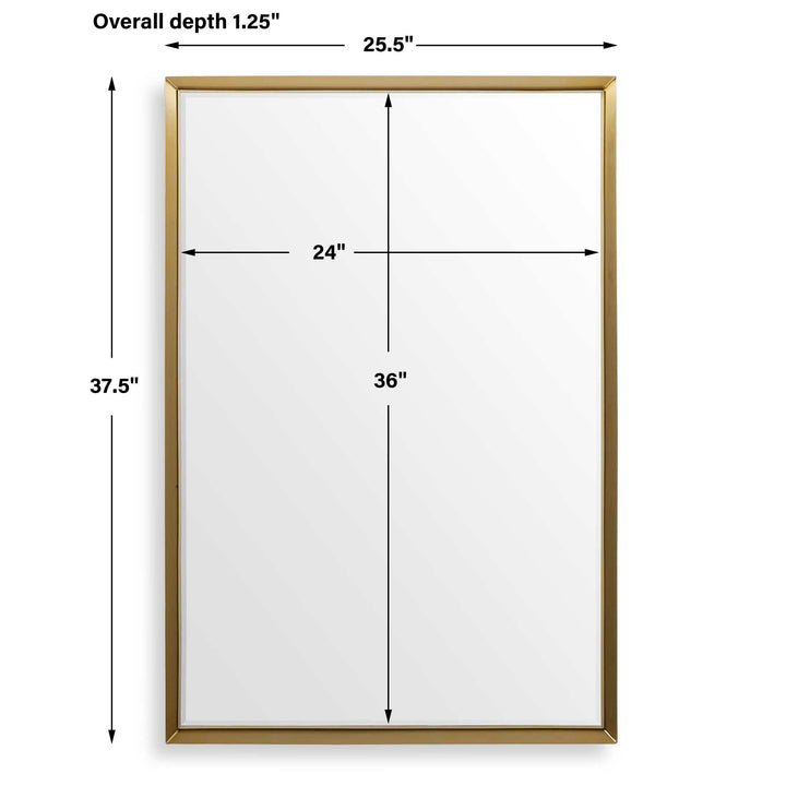 Uttermost Heisler Brass Mirror