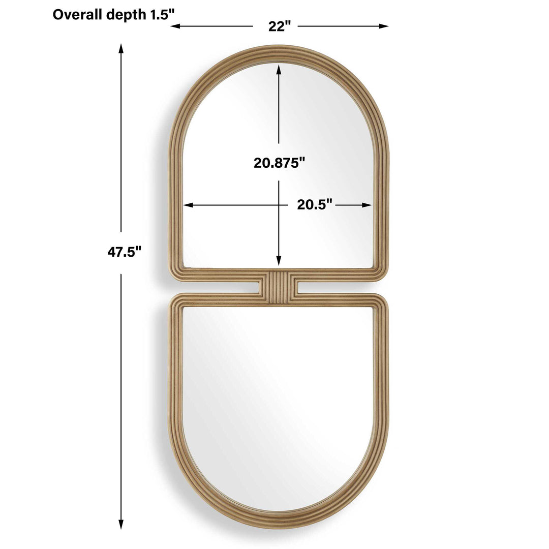 Uttermost Jacques Art Deco Gold Mirror
