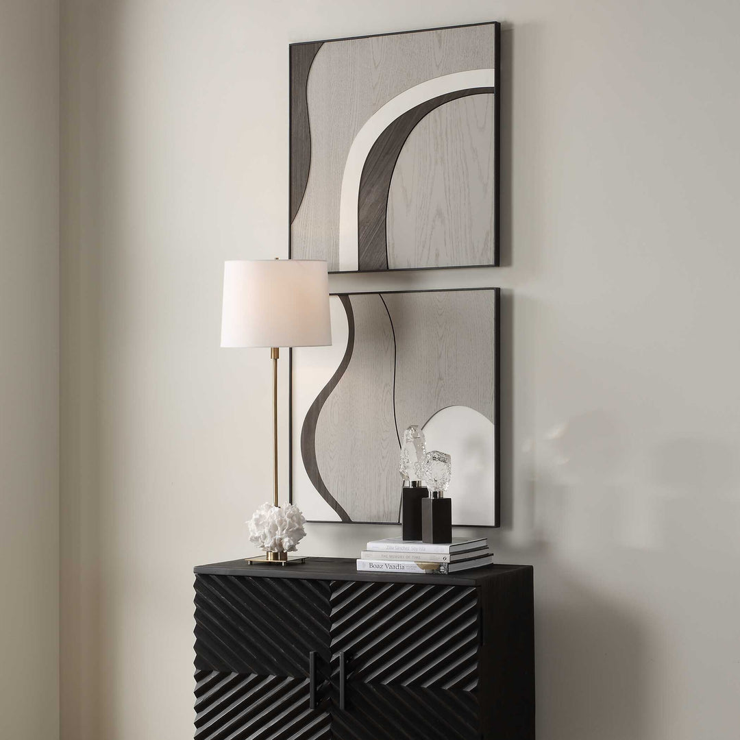 Uttermost Joel Modern Wood Wall Art Set/2