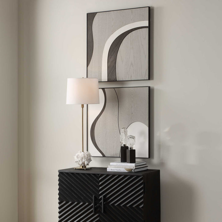 Uttermost Joel Modern Wood Wall Art Set/2