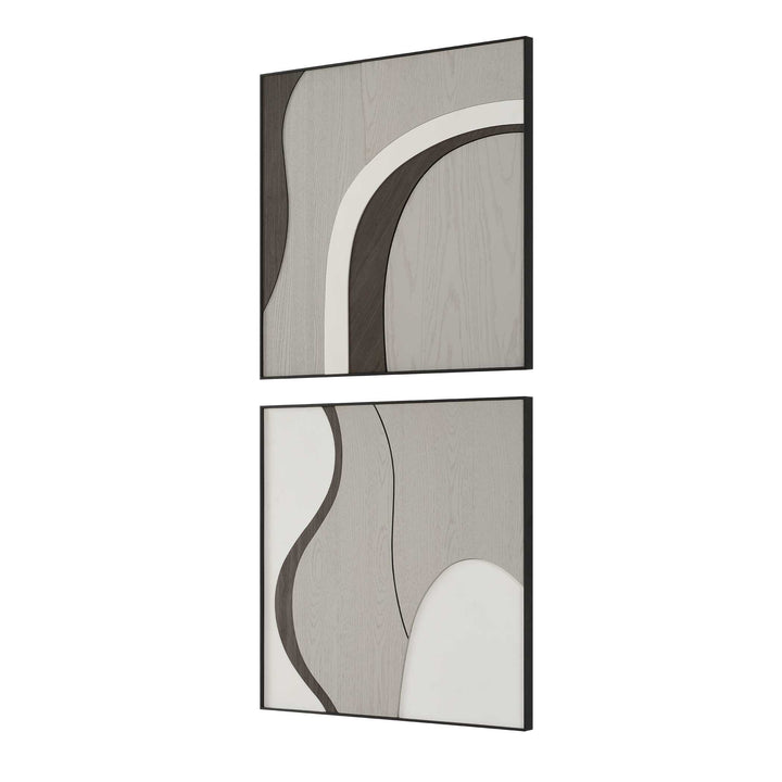 Uttermost Joel Modern Wood Wall Art Set/2
