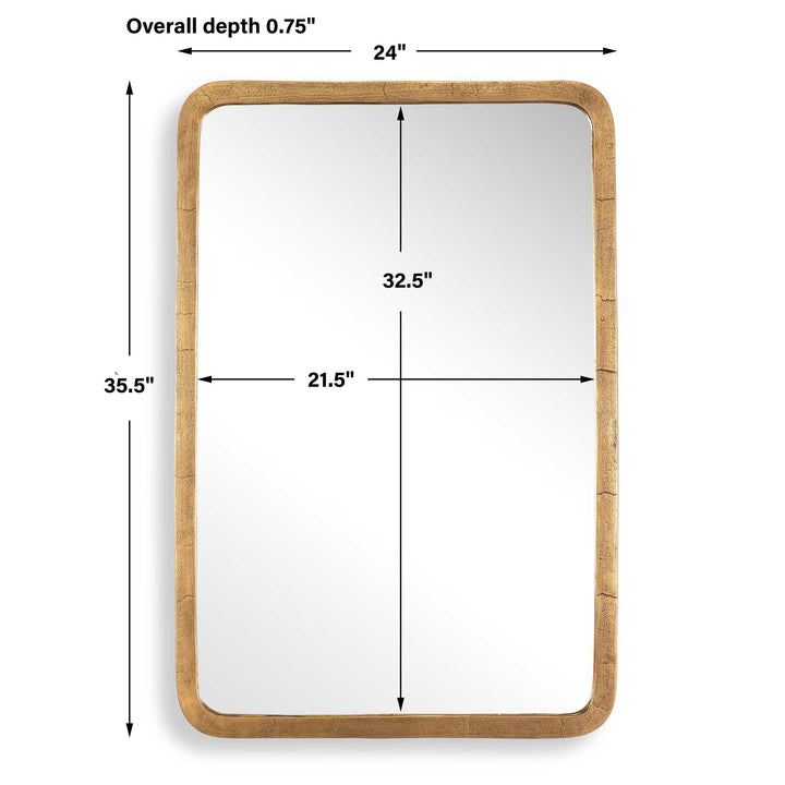 Uttermost Vestry Antique Brass Mirror