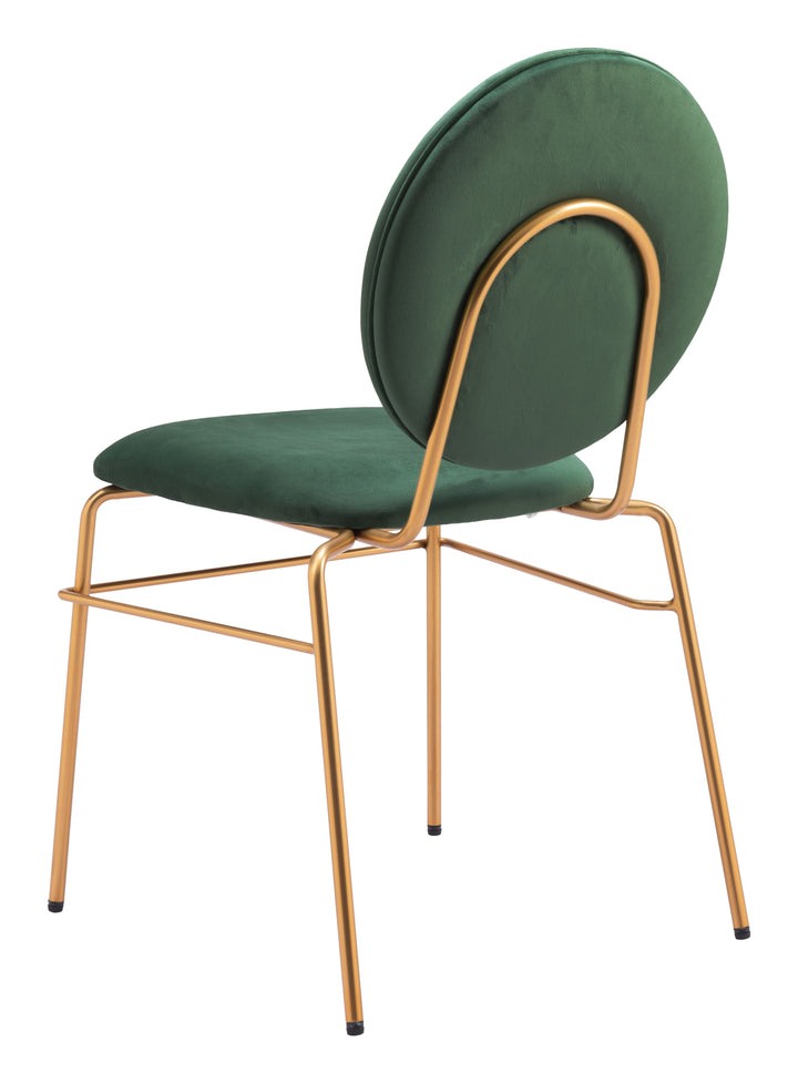 Zuo Odessa Dining Chair (Set of 2) Green & Gold