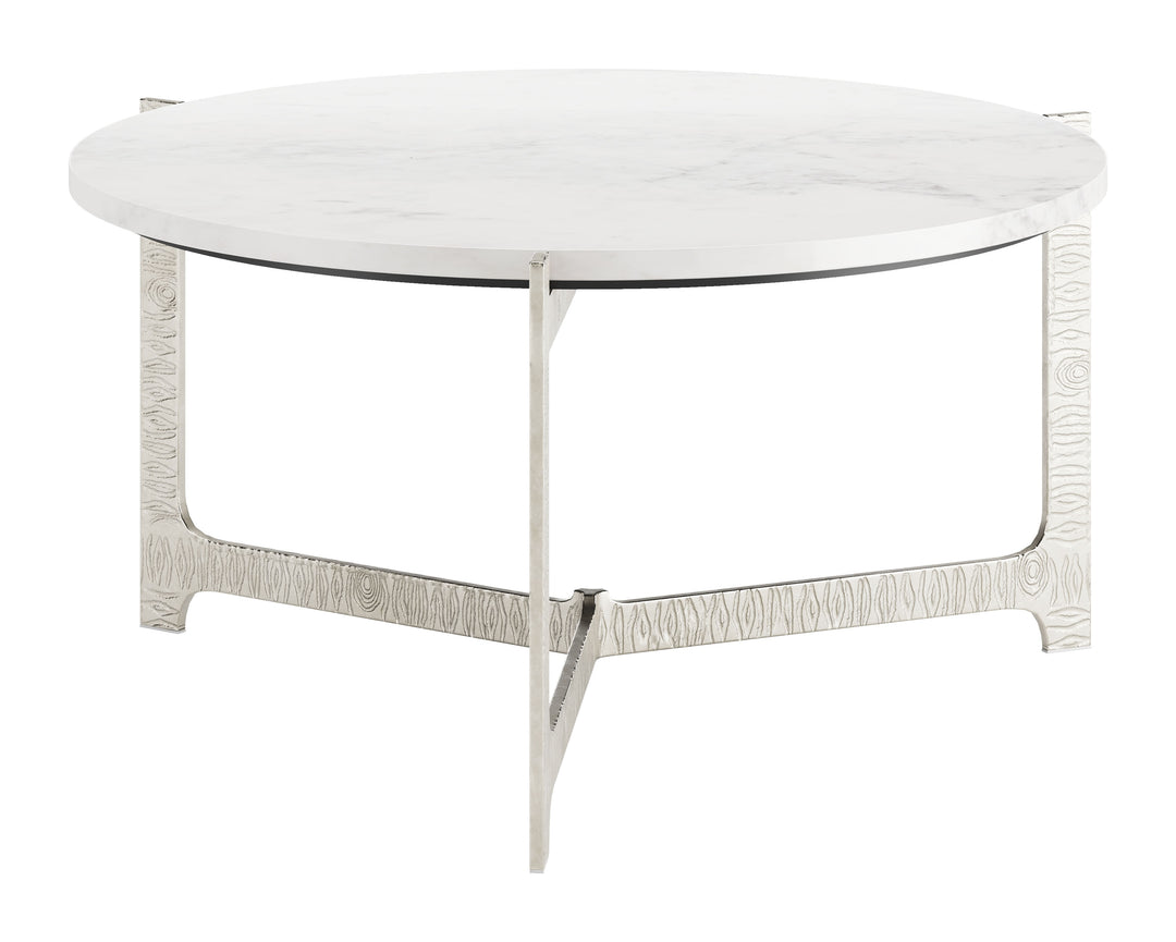 Zuo Barmas Coffee Table White & Silver